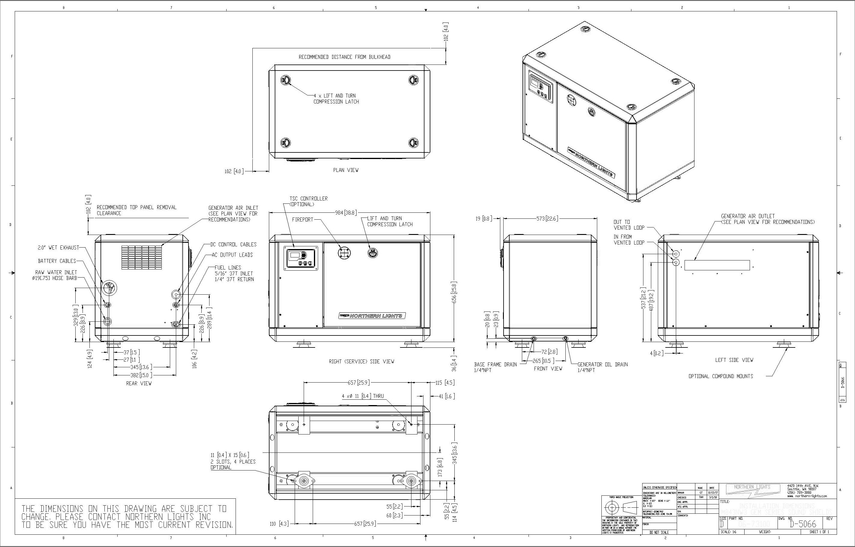Technical Information Northern Lights Marine Generators And